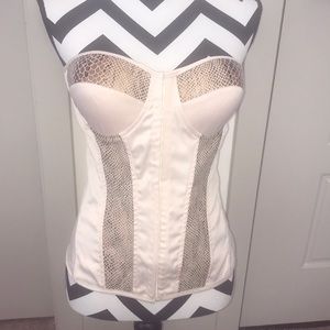 NWT! Blush snakeskin bustier